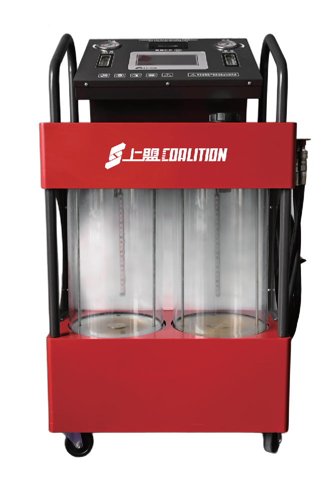 Automatic transmission intelligent cleaning and oil changing machine (touch screen database)